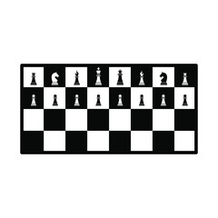 Chess icon, Strategy, Checkmate. Vector illustration