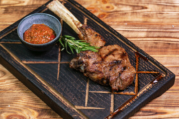 BBQ Lamb rack with tomato