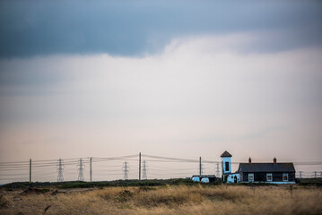 Old fishing boat on Dungeness Beach, Kent, England