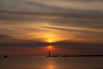 sunset on the beach