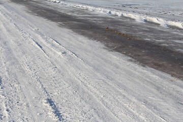 track in the snow