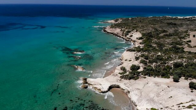 Aerial view of the coast on Kos island