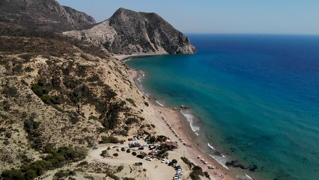 Aerial view of the beach on Kos island