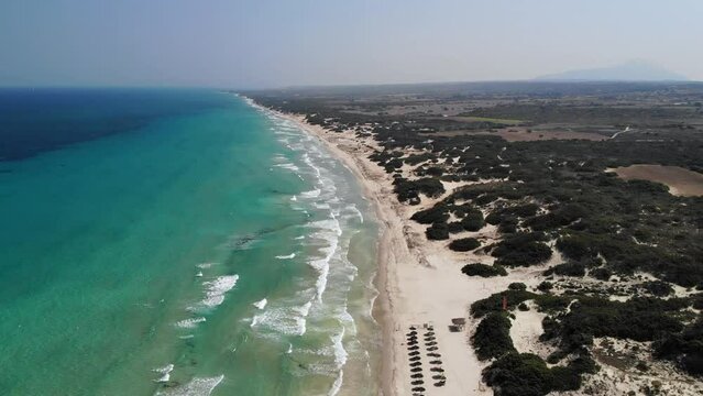 Aerial view of the beach on Kos island