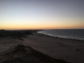 sunset on the beach