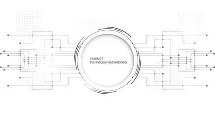 Grey white Abstract technology background, Hi tech digital connect, communication, high technology concept, science, technology background