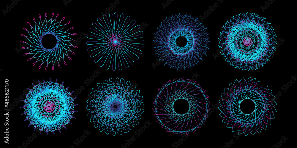 Poster abstract modern colorful background element design with blue and pink gradient wave. dynamic color f