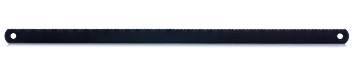 Hacksaw blade work tool on white background isolation
