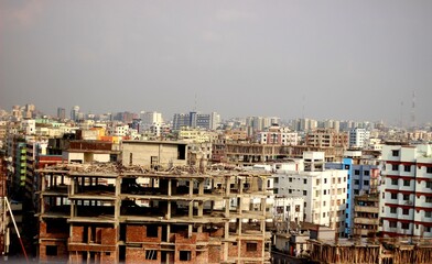 View of one of the busiest   city in Bangladesh. 