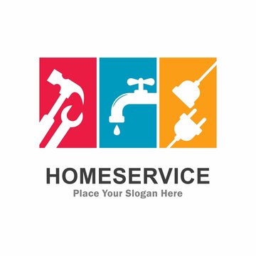 Home service set vector logo template. Suitable for business, clean and service