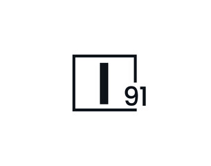 Obraz premium I91, 91I Initial letter logo