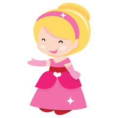 Cartoon Princess In Pink