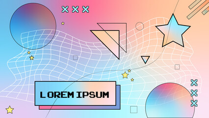 Obraz premium Flat abstract wire frame background template premium vector