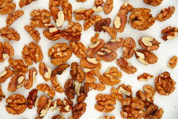 closeup walnut healthy nuts