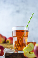 glass of an apple juice