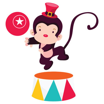Cartoon Circus Monkey