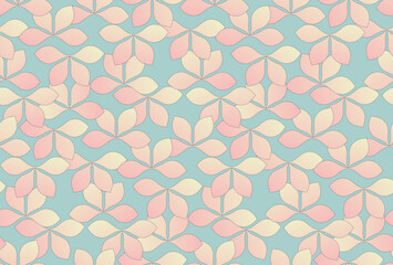 dashed foliage seamless soft pink