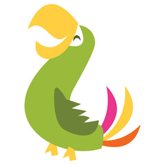 Cartoon parrot.