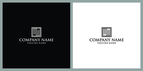 Elegant stylized letter WM logo design A great brand for companies
