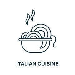 Italian Cuisine icon. Line element from restaurant collection. Linear Italian Cuisine icon sign for web design, infographics and more.