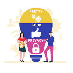 PGP - Pretty Good Privacy acronym. business concept background.  vector illustration concept with keywords and icons. lettering illustration with icons for web banner, flyer, landing pag