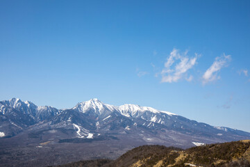 snow covered mountains
