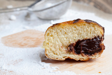 fried in oil Berlin donuts with stuffing