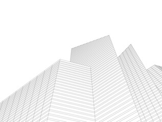 Plakat building isolated on white