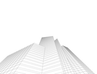 Fototapeta premium building isolated on white