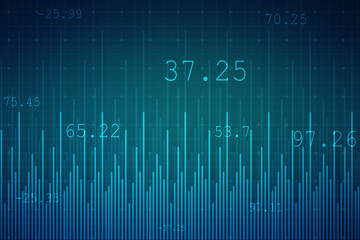 Business Growth graph on technology background, Futuristic raise arrow chart digital transformation abstract technology background. Big data and business growth currency stock and investment economy
