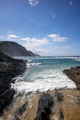 Tsitsikamma National Park in South Africa on a hot summers day with beautiful ocean and green nature