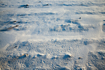snow after snowfall in the winter season
