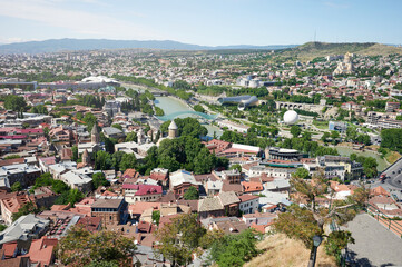 Fototapeta premium Rooftops in center Tbilisi city