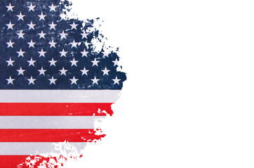 Grunge American flag background texture.