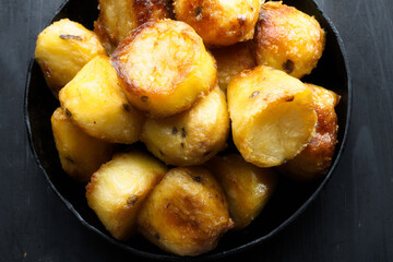 rustic golden english roasted duck fat potatoes