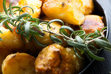 rustic golden english roasted duck fat potatoes