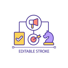 Effective marketing tactic RGB color icon. Advertising campaign providing. Promotion trend. Isolated vector illustration. Simple filled line drawing. Editable stroke. Arial font used