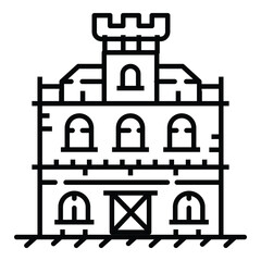 Obraz premium House Flat Icon Isolated On White Background