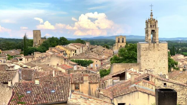 Village of Cucuron in the Luberon valley in Provence, France