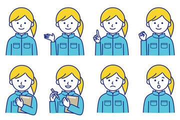 人 ジャケット ウインドブレーカー 作業着  イラスト AI 素材 ベクター