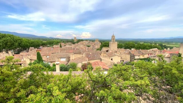 Rooftops of the village of Cucuron in the Luberon valley in Provence, France