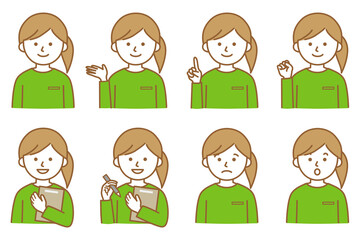 人 長袖  イラスト AI 素材 ベクター