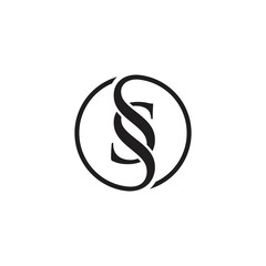 SS or S initial letter logo design vector. - obrazy, fototapety, plakaty