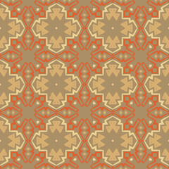 Retro Ethnic geometrical pattern - vector seamless background