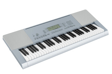 Electronic Digital Piano, Synthesizer. 3D rendering