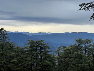 clouds over the mountains