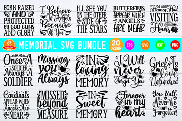 Fototapeta premium Memorial svg bundle