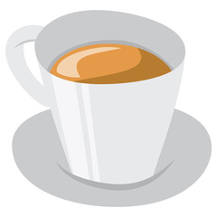 Cartoon White Coffee Cup