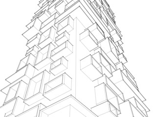 sketch of building
