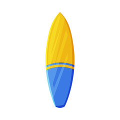 Surfboard as Bali Traditional Cultural Attribute Vector Illustration